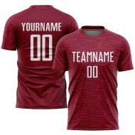 Maglia da calcio personalizzata Crimson White Sublimation