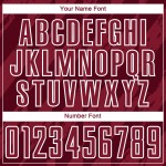Maglia da calcio personalizzata Crimson White Geometric Shapes Sublimation Maglia da calcio personalizzata Crimson White Geometric Shapes Sublimation