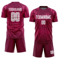 Maglia da calcio personalizzata Crimson White Away Sublimation Maglia da calcio personalizzata Crimson White Away Sublimation